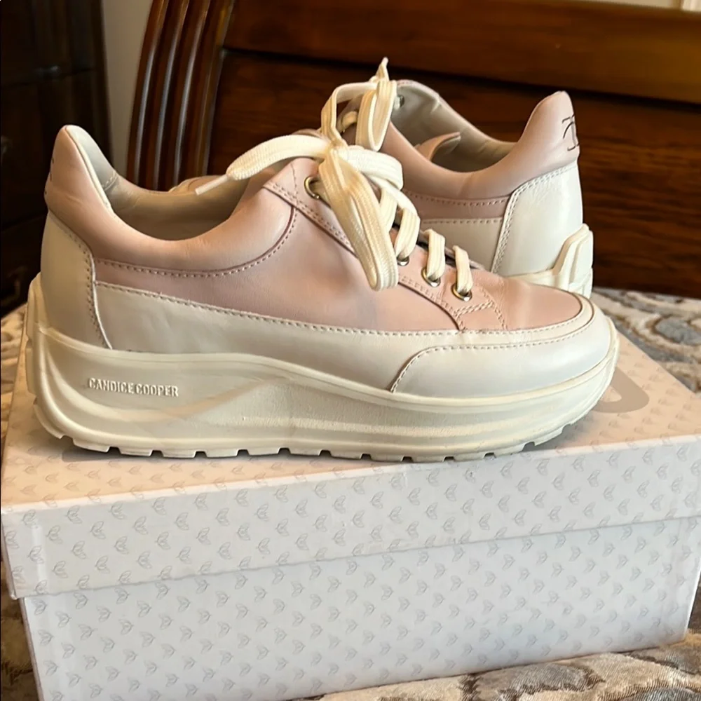 Women's Cream Sneakers - Picture 2 of 8
